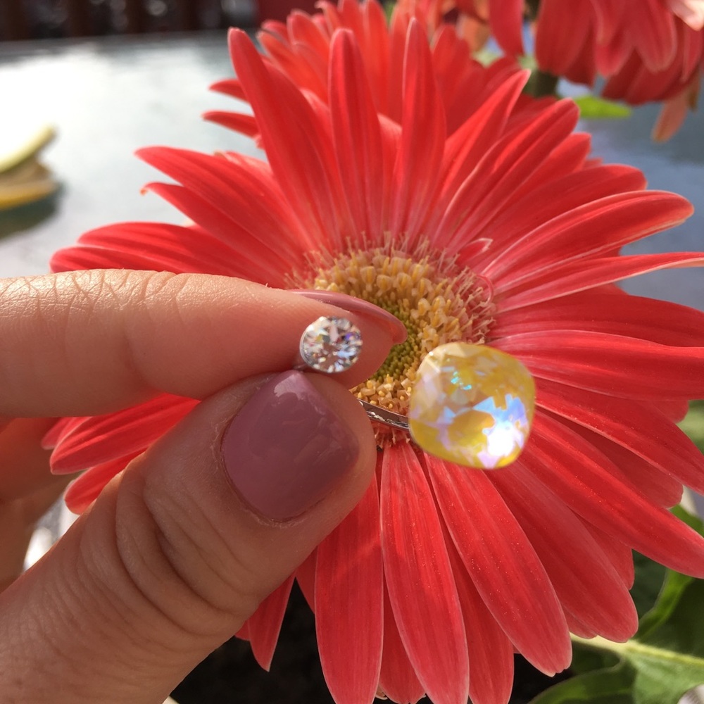 Swarovski elements open ring
